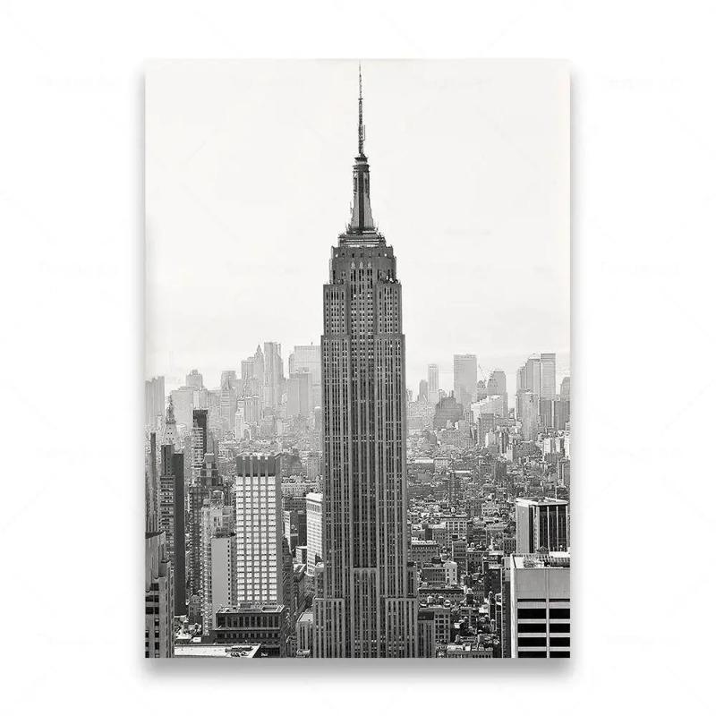 

Современная ретро черно-белая карта Нью-Йорка настенная живопись HD печать на холсте для гостиной спальни декор стильный городской пейзаж поз 21cm×30cm NoFrame