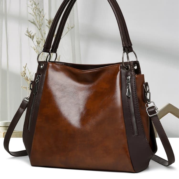 Duża torba typu tote, do noszenia w ręku, na ramię, vintage damska torba