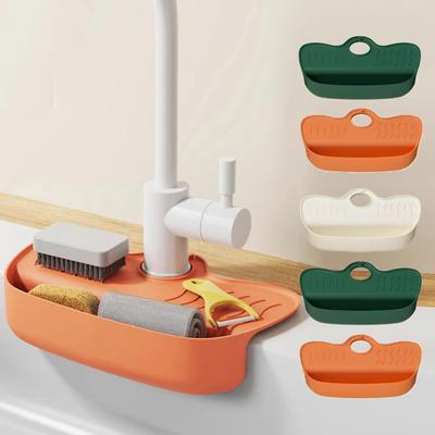 Wasserauffangmatte Silikon Spülbeckenablage Spritzschutz Küchenspüle Regal Organizer