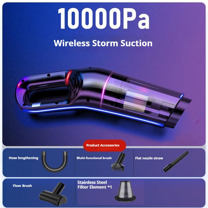 Handheld Car Vacuum Cleaner Wireless Powerful Suction Water Absorbing Long Battery Life Car And Household Dual Use For Auto Interiors