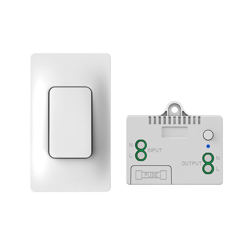 Wireless Battery-Free Switch: Self-Powered, 220V, No Wiring, Waterproof Remote Control Light белый