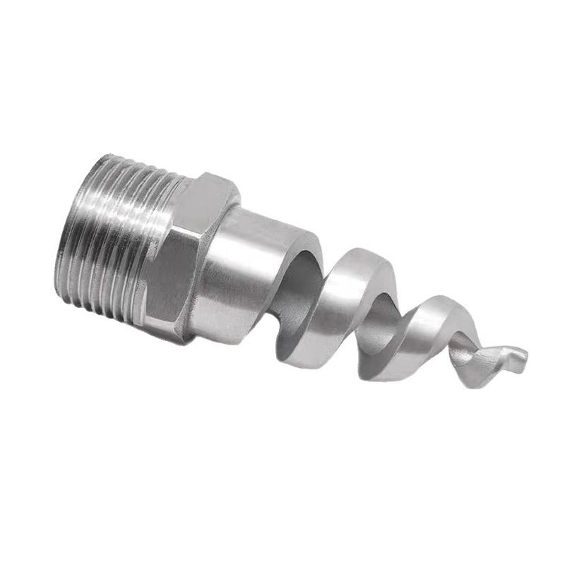 Spiral Nozzle 3/8" 1/2" 3/4"1/4" 1"Male Thread Stainless Steel Spiral Cone Atomization Nozzle Spray Sprinkler Head Garden