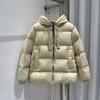 Womens Oversized Hooded Down Jacket Winter Warm Loose Fit Parka Black 50% Duck Fill