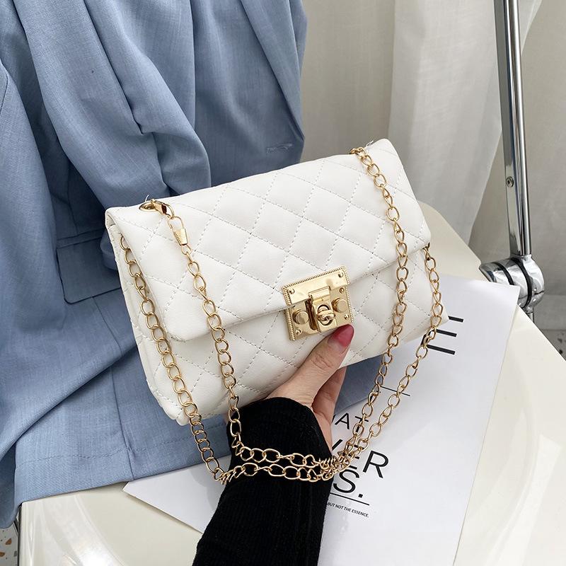 Square Button Embroidered Bags S Women's Bags Women's Fashion Shoulder Bags