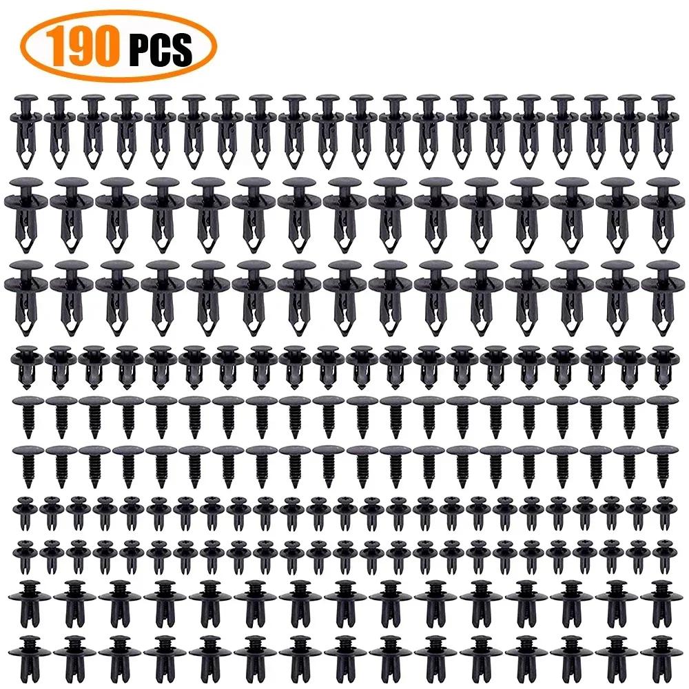 Car Retainer Clips Plastic Fasteners Kit 6 Size Auto Push Pin Rivets Set Body Bumper Push Rivet Clips Amagi