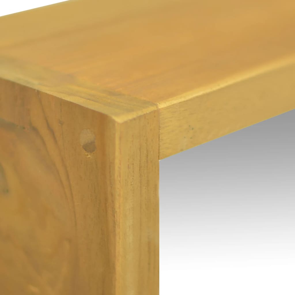 Vidalxl Szafka Z Lustrem, 30X10X40 Cm, Lite Drewno Tekowe