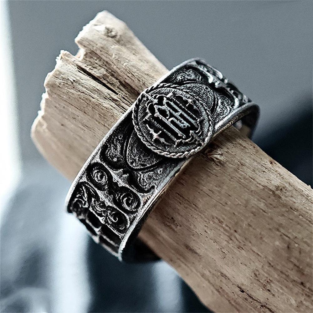 Nieuwe Halloween Klassieke Gotische Bedelring Dream Gallery Gotische Architectuur Retro Ring Mode Creatief Festival Cadeau Groothandel