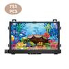 Set de Bloques de Pecera con Luces, Acuario, Vida Marina, Tanque Ecológico de Tiburón, Juego de Bloques para Niños +6 Años, Regalo para Amantes del Océano