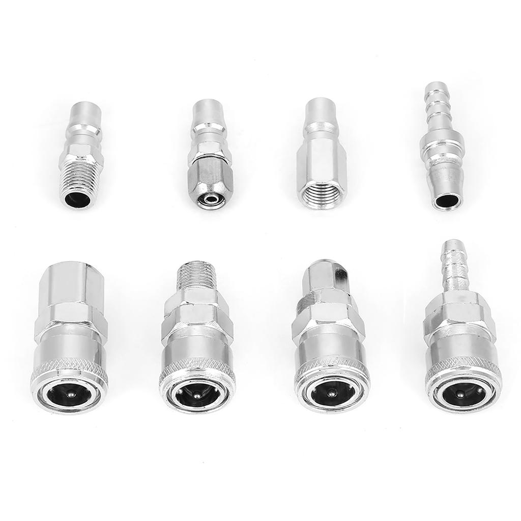 Set de 8 conectori pneumatici cu eliberare rapidă de 14" pentru furtunul compresorului de aer