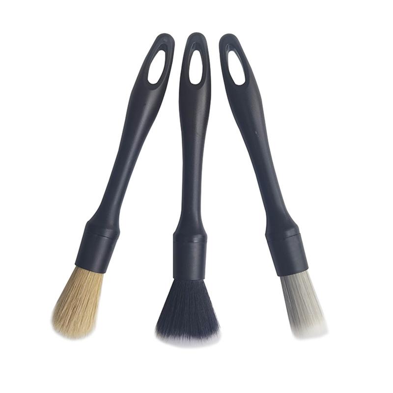 3Pcs Car Detailing Brush Set Soft Bristle Car Cleaning Brush Tire Wheel Brush