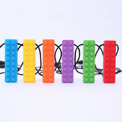 Sensory Chew Necklaces, 2pcs Colorful Chew Necklaces for Sensory Kids, Perfectly Textured Silicone Chew Toys
