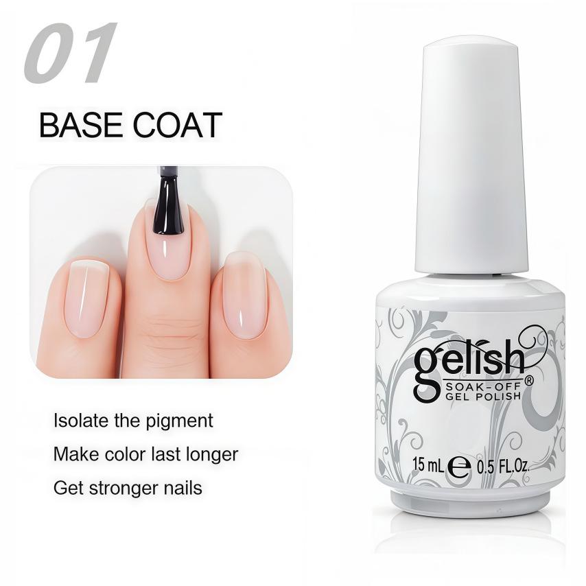 Gelish Nail Polish Set: Gel Polish, Nail Art, Press-on Nails, Base & Top Coat