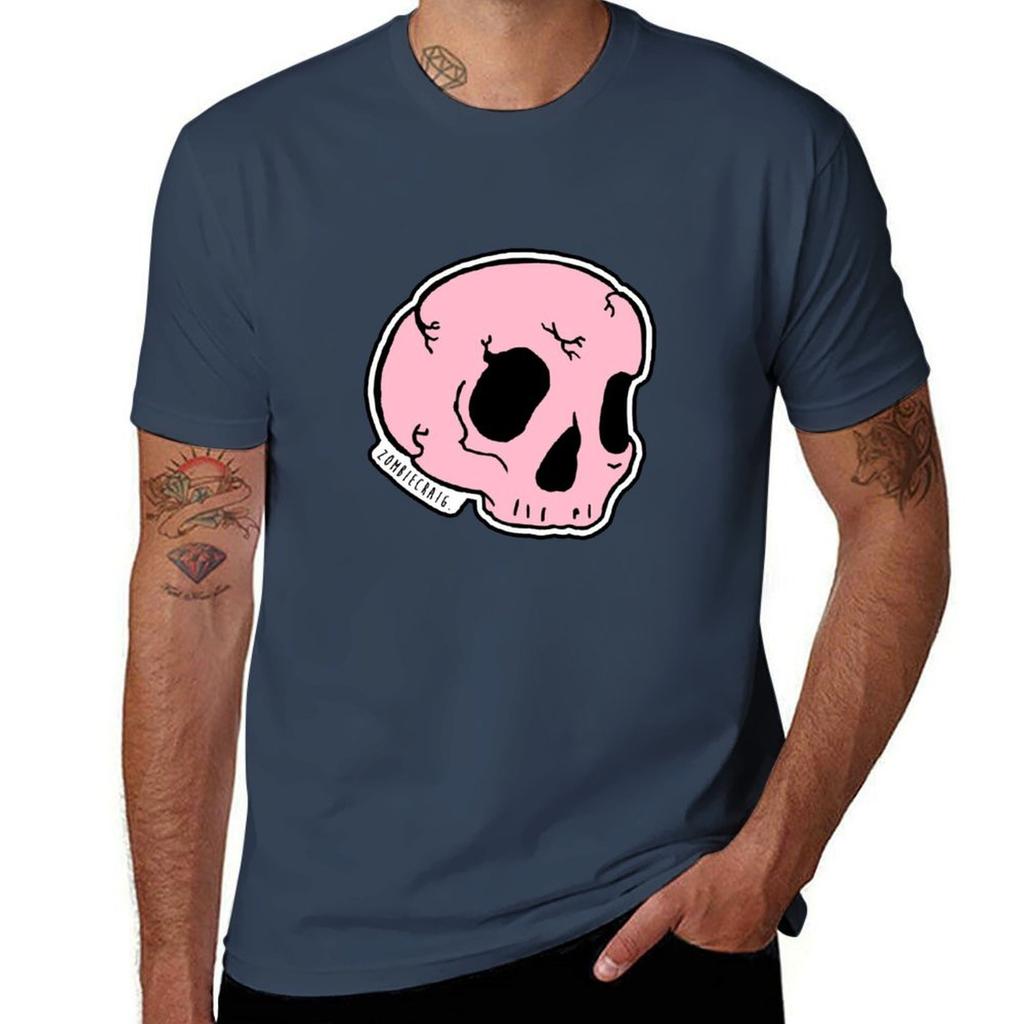 Pink Skull Tshirt Large Size Loose Casual Tee