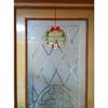 Decorated Christmas Wooden Wreath for Front Door - Size 7.5 Inch, Wall Hanging, Decoration for Church, Home, Office, Shopping Malls