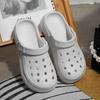 Hollow Out Closed Toe Summer Sandals Women  Thick Bottom Platform Sandals Woman Solid Color Non-slip Soft Sole Beach Shoes