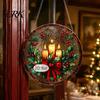 Decorative Chains for Hanging Ornaments Christmas Acrylic Window Decor, 2D Holographic Stained Glass Art Indoor Festive Atmosphere Decor Ornament with