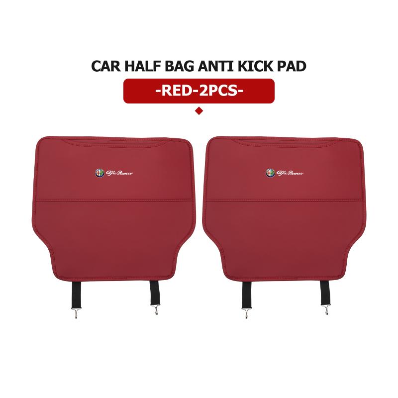Für Alfa Romeo Autositz-Rückenlehne Anti-Kick-Pad Schutzmatte Aufbewahrungstasche Emblem Zubehör Giulietta GT 159 147 156 Mito Brera