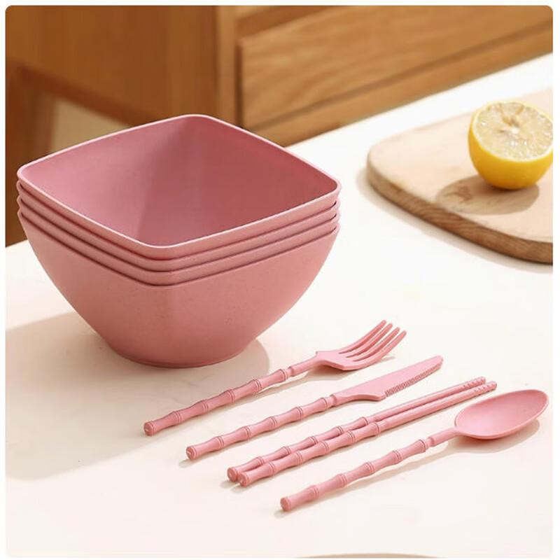 Sheng Bi Lai Disposable Deep Square Bowl and Cutlery Set