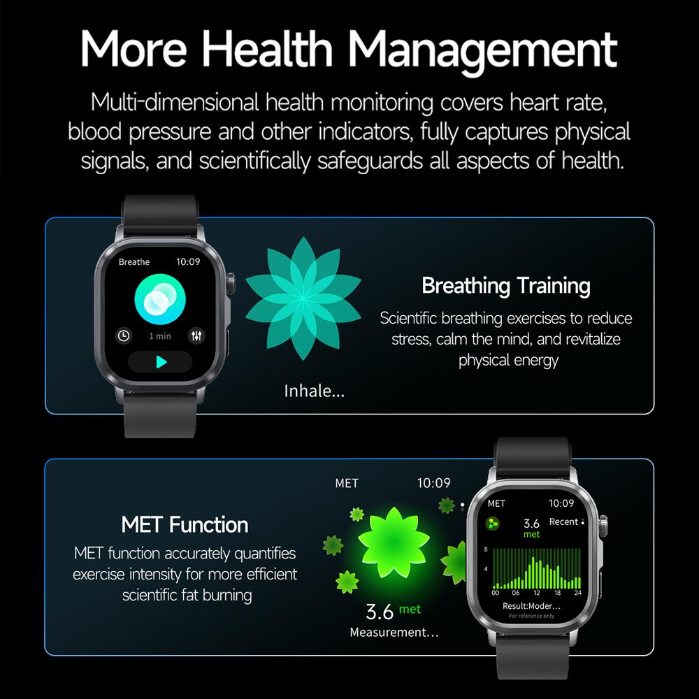 SACOSDING 2026 New Health Tracker Smart Watch Women Body Fat BMI Micro Physical Examination Bluetooth Call Smartwatch Men