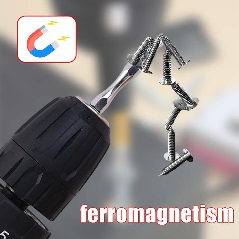 10/1PCS S2 Magnetic Screwdriver Head Double Cross Head Hexagonal Handle Electric Screwdriver with Magnetic Ring Screwdriver Set