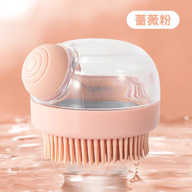 Pet dog bath brush, scrub bath, massage, cleaning artifact, teddy golden retriever, cat supplies, brush, convenient silicone brush