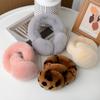 100% Natural Rex Rabbit Fur Earmuff Comfort Furry Plush Warm Frostproof Collapsible Ear Muffs for Women Ladies Winter