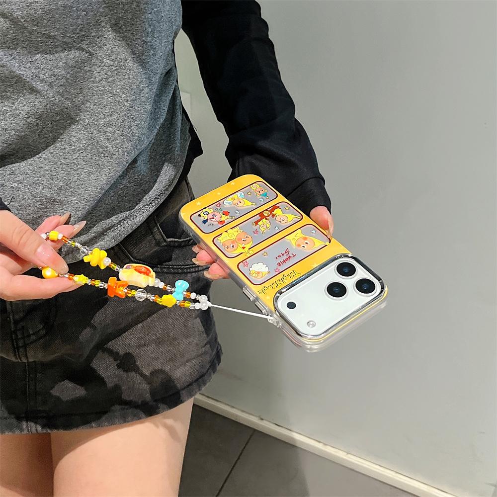 Kawaii Cartoon Star Baby with Chain phone case for iPhone 17 Pro Max 15 14 16 Pro 17 Fundas Korean INS fashion protective cover
