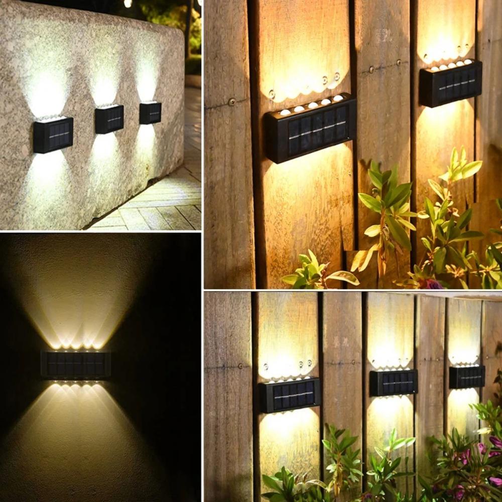 Solar Multifunctional Wall Lamp Outdoor Waterproof and Security LED Courtyard Fence Garden Decorative Light