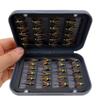 24Pcs Brass Bead Head Fly Fishing Lures Baits For Trout Fishing Baits With Flies Box