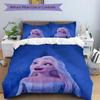 3pcs Elsa Frozen Printed Bedding Set, Soft and Comfortable Quilt Cover for Bedroom S045