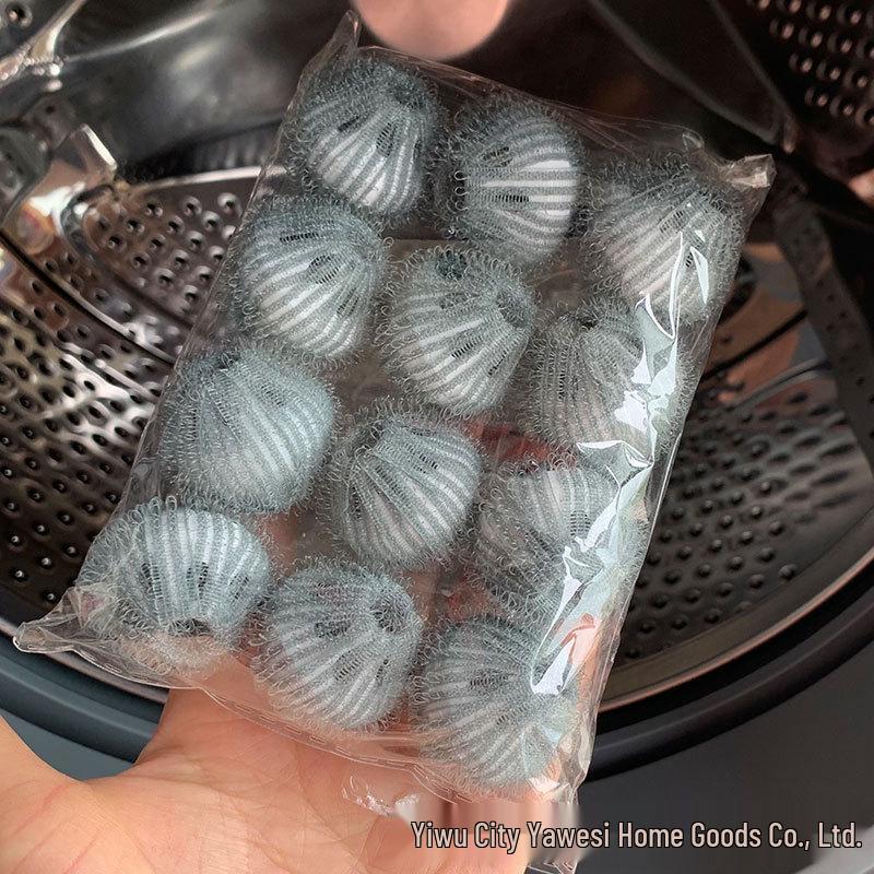 12-Pack 35mm Large Nylon Anti-Tangle & Anti-Knot Washing Balls for Stain Removal