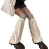 Campus Style Leg Warmers Gothic Ruffle Long Socks Leggings Gaiters Autumn Winter Flare Cuffs Ankle Heaps Socks