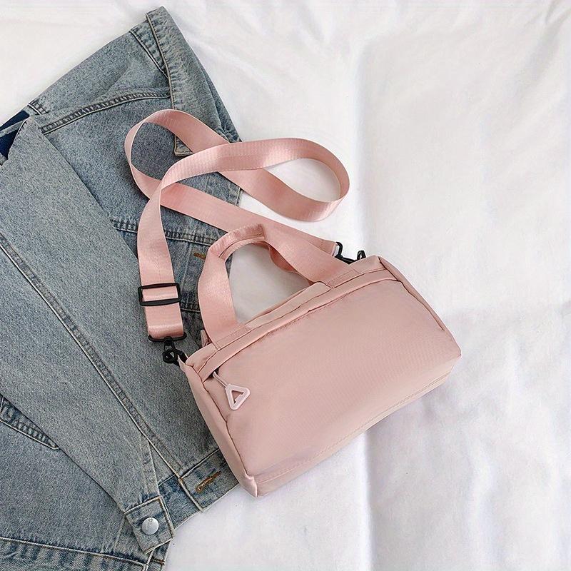 Chic Women's Nylon Crossbody Bag - Sleek Small Square Shoulder Handbag with Adjustable Strap, Zip Closure Casual Urban Style, Small Crossbody Bag