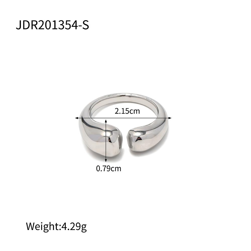 Uworld Minimalist 316L Stainless Steel INS Ring High Quality Waterproof Charm Metal Gold Silver Color Fashion Finger Jewelry