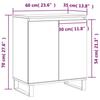 VidaXL Buffet Chêne fumé 60x35x70 cm Bois d'ingénierie 827169