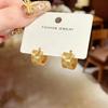 Chic Light Luxury U-Shaped Line Texture Earrings - Women's Versatile Design