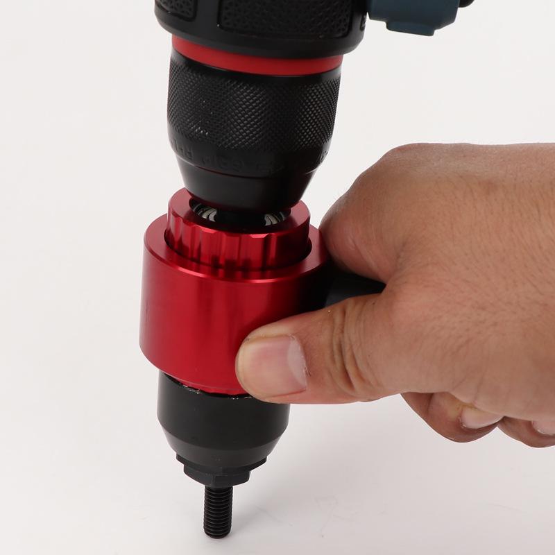 Clutch-Type Manual to Electric Rivet Gun Conversion Head Accessory