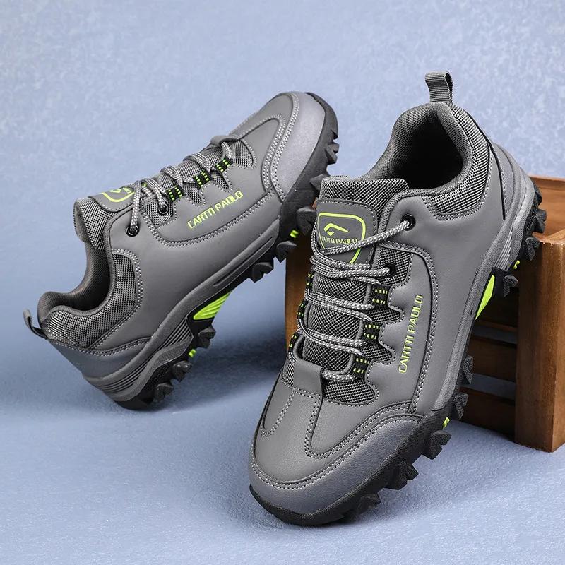 Hot Sale Fashion Brown Trekking Sneakers Men Breathable Mens Hiking Shoes Big Size 46 Anti-slip Travel Sports Shoes Men Trainers