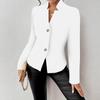 Women S Slim Fit Solid Color Long Sleeve Blazer Jacket