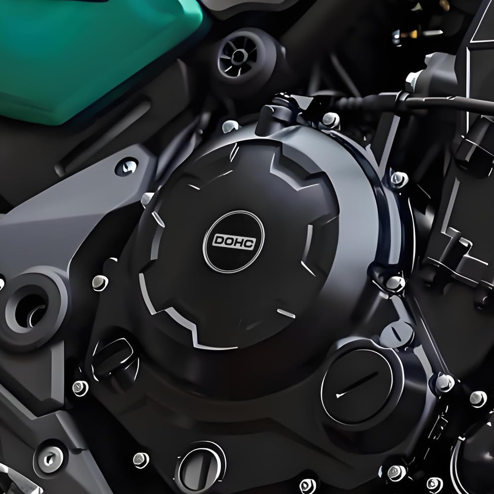 Z650RS (2022-2025) Compatible with Motorcycle Engine Cover Sticker Set 3D Decal DOHC Logo Aluminum