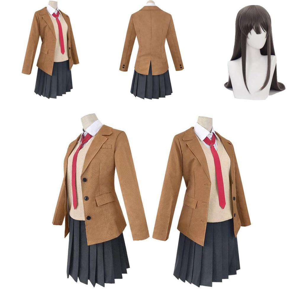 Premium Seishun Buta Yarou Wa Bunny Girl Sakurajima Mai Cosplay Costume Full Set Outfit For Captivating Parties And Events