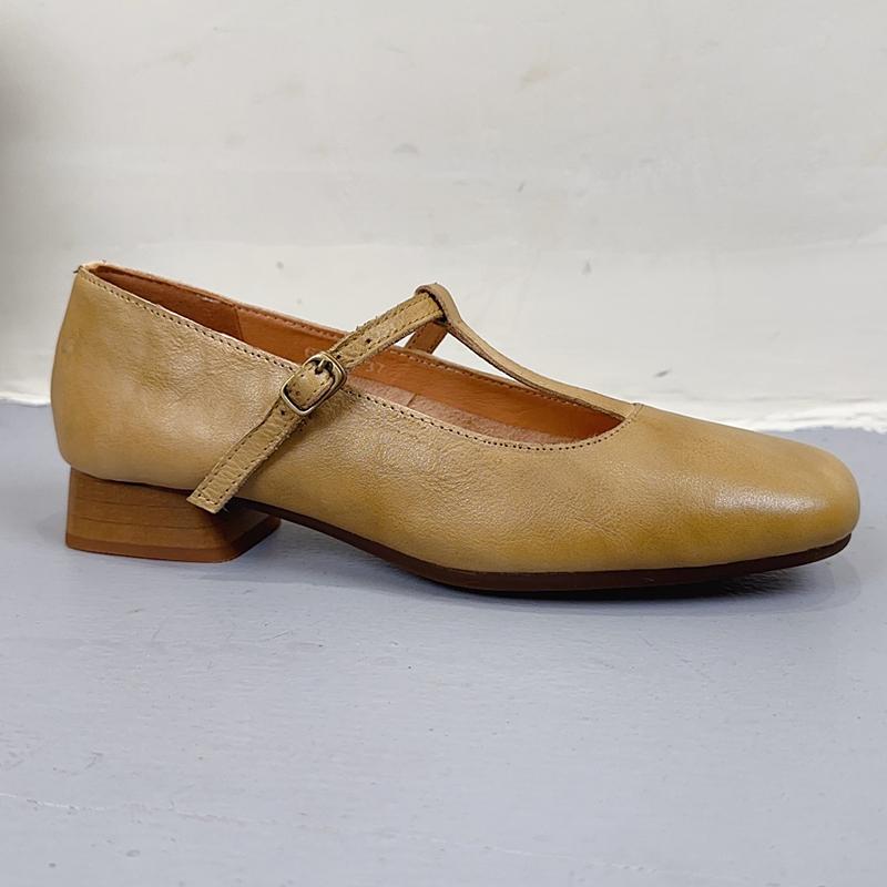 

Модные корейские ретро-стили, полностью кожаные женские туфли на плоской подошве с пряжкой из коровьей кожи, весенние и летние мягкие сандалии, туфли Мэри Джейн 40