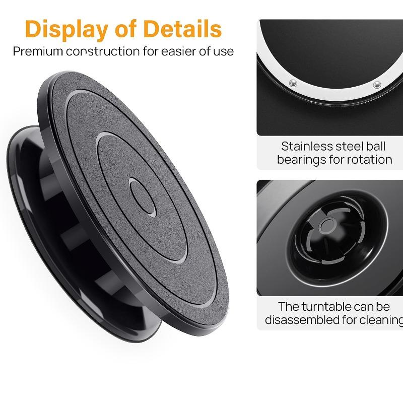Cake Turntable Plastic Piping Table Ceramic Turntable Piping Multifunctional Workbench Baking Practical Non Slip Utensils Tools