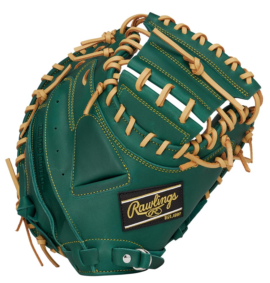 Rawlings HYPER TECH R2G GR5FHT2AF Baseball Dark 33 for Throwers Glove, Soft, Catcher's, Green, Inches, Left-Handed