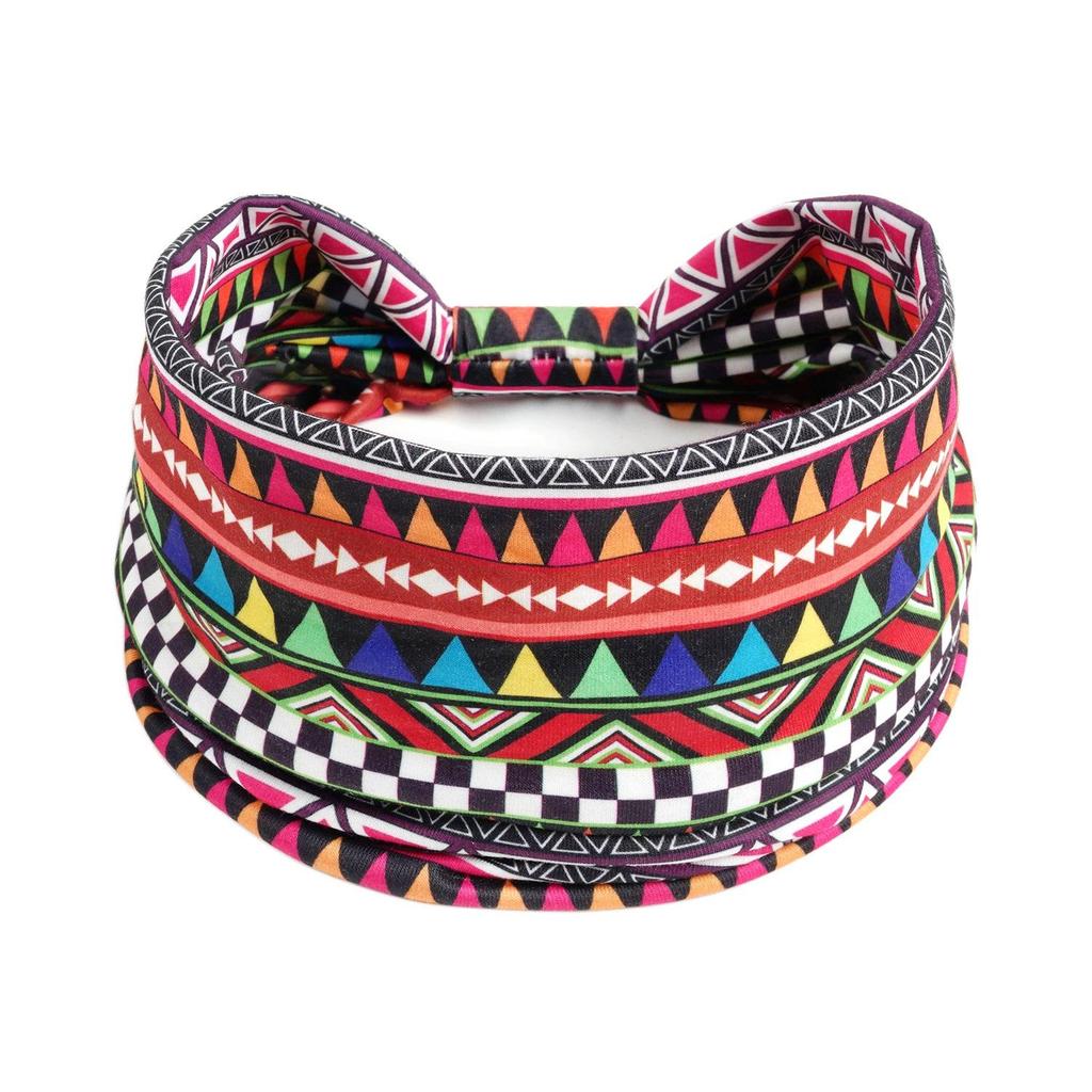 Women's Wide Retro-Style Elastic Sports Headband - Yoga & Hair Accessory