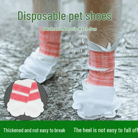 Disposable Waterproof Pet Shoes - Anti-Dirty, Skid-Proof Protection for Claws and Feet