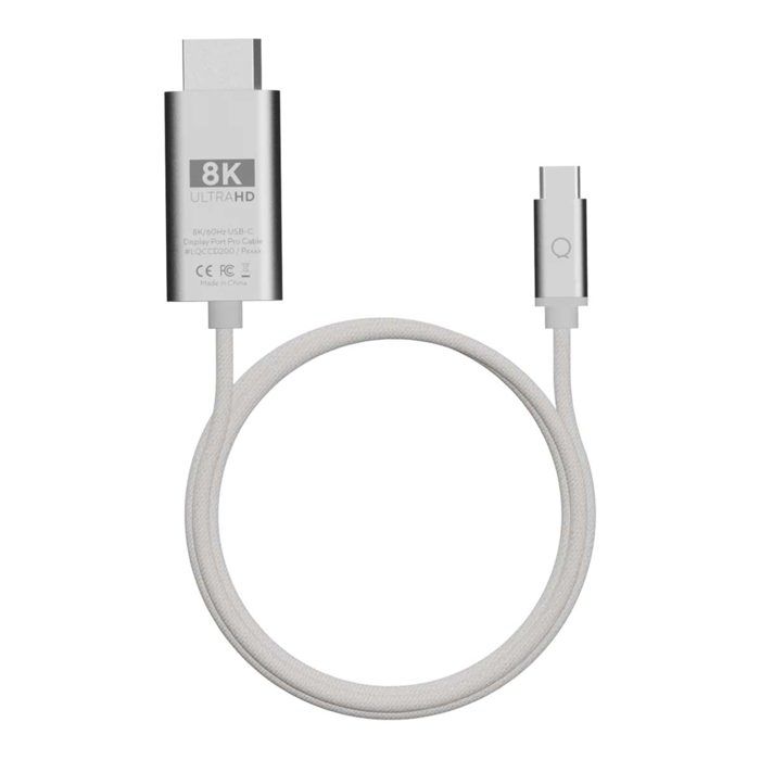 Câble USB-C vers HDMI - LINQ - ProCable - 8K Ultra HD - 2 mètres - Gris clair