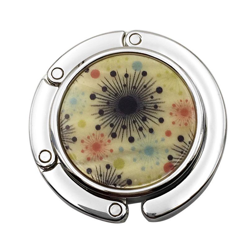 Kreativer runder Muschel Falt-Handtaschenhaken - Flacher Clip Aufhänger für Tischkante Taschenzubehör