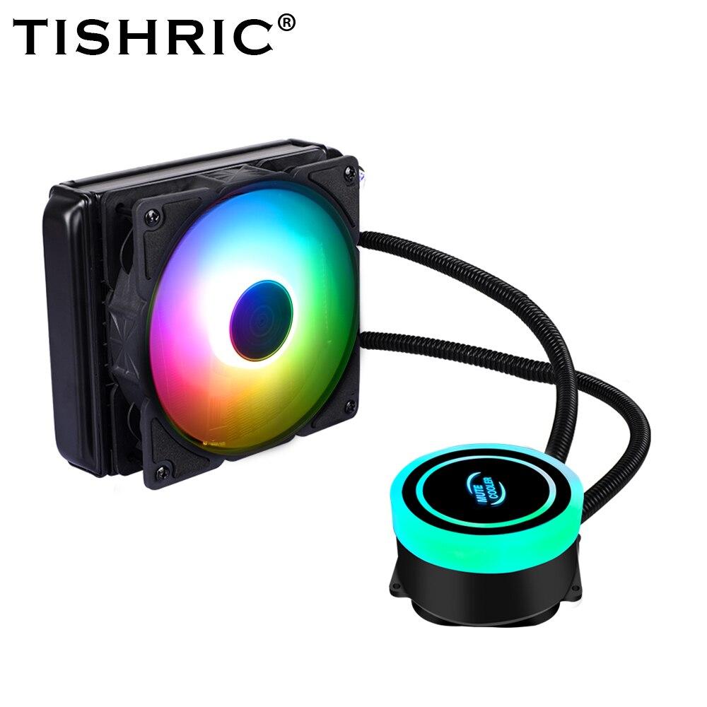 Buy TISHRIC CPU Water Cooler Cooling 120MM RGB Fan Radiador Water