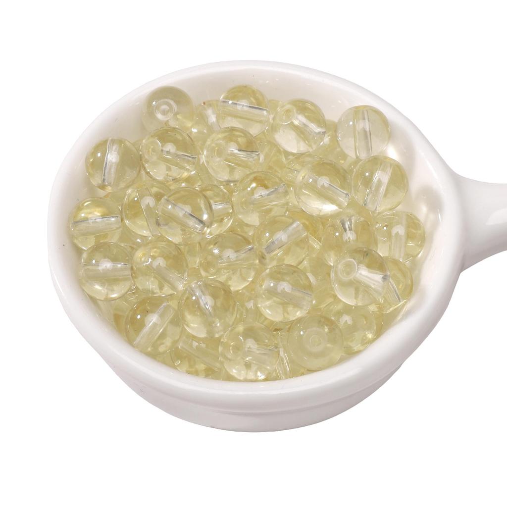 20-50Pcs High Transparency Glass Beads Loose Spacer Beads for Jewelry Making DIY Bracelet Necklace